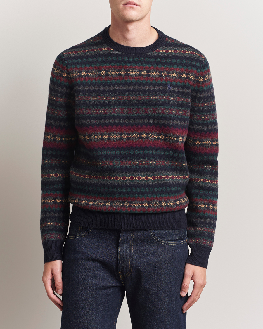 Men | Sweaters & Knitwear | Polo Ralph Lauren | Fairisle Wool Sweater Navy Combo