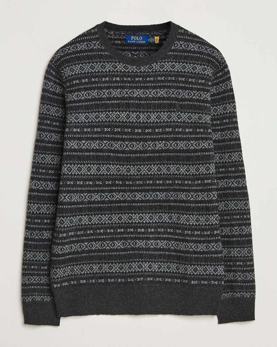 Men | Sweaters & Knitwear | Polo Ralph Lauren | Fairisle Wool Sweater Charcoal Combo