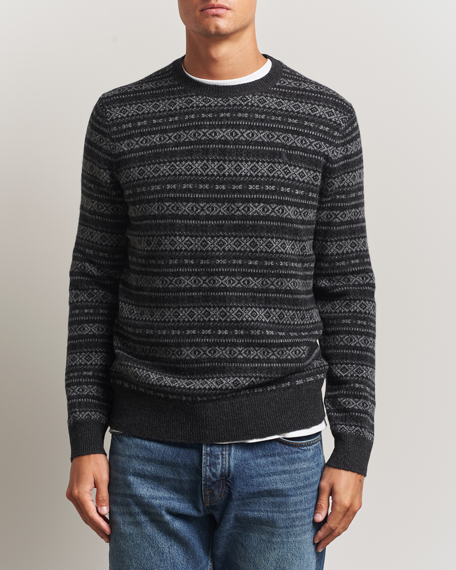 Men | Sweaters & Knitwear | Polo Ralph Lauren | Fairisle Wool Sweater Charcoal Combo