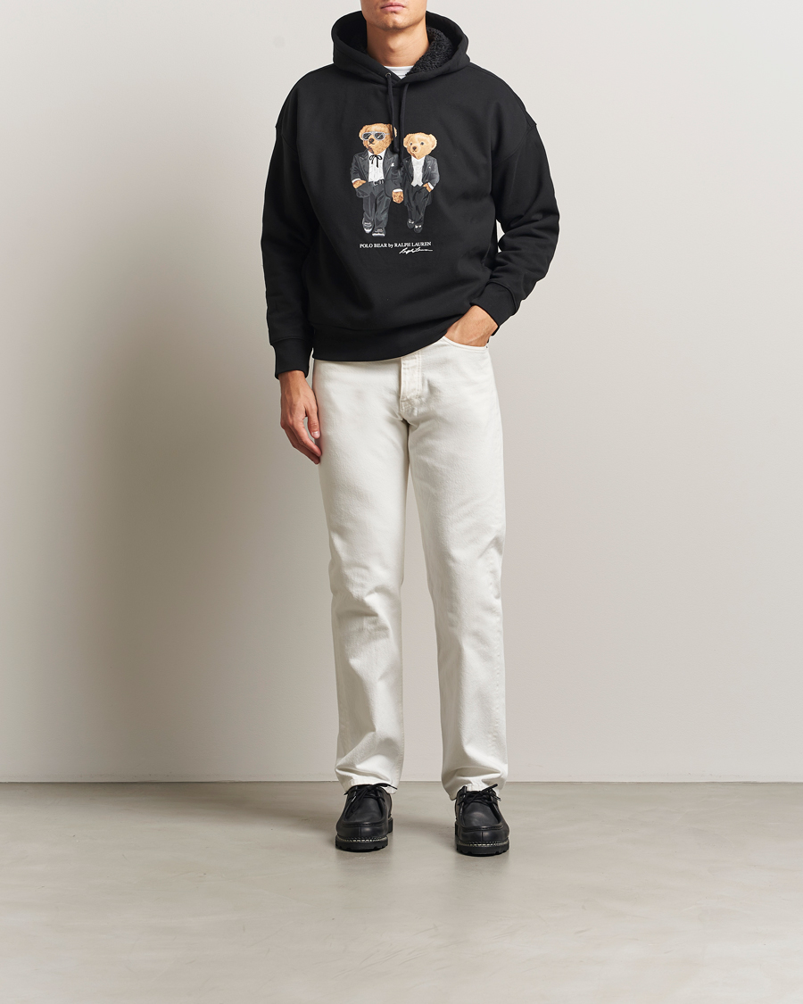 Men | Sweaters & Knitwear | Polo Ralph Lauren | Holiday Ricky n Ralph Bear Hoodie Polo Black