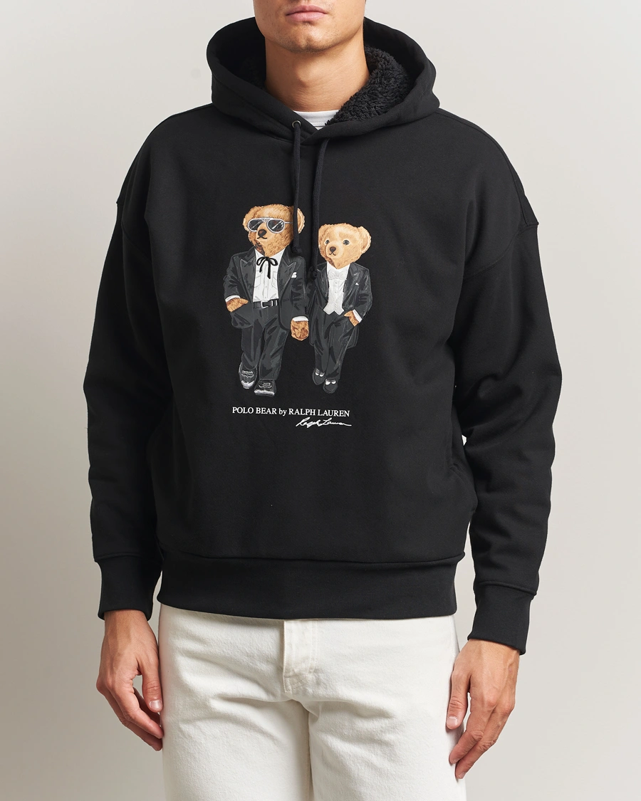 Men | Sweaters & Knitwear | Polo Ralph Lauren | Holiday Ricky n Ralph Bear Hoodie Polo Black