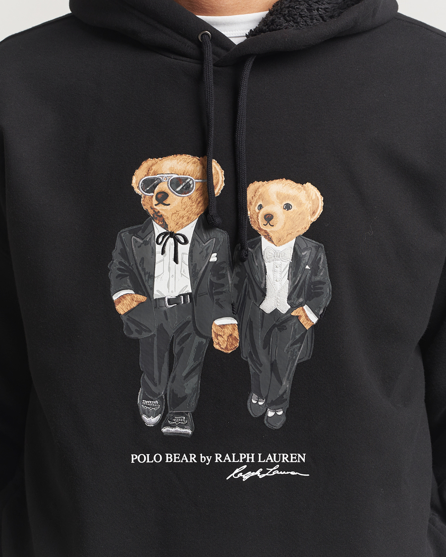 Men | Sweaters & Knitwear | Polo Ralph Lauren | Holiday Ricky n Ralph Bear Hoodie Polo Black