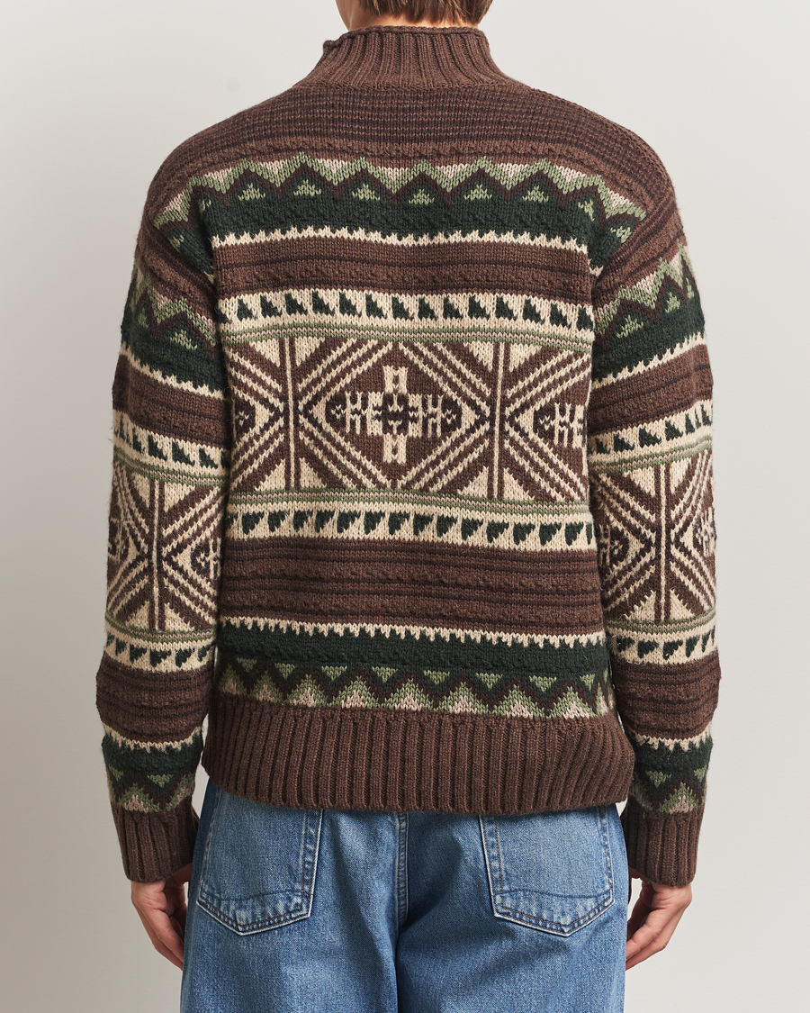 Men | Sweaters & Knitwear | Polo Ralph Lauren | Wool Cotton Blend Sweater Brown Combo