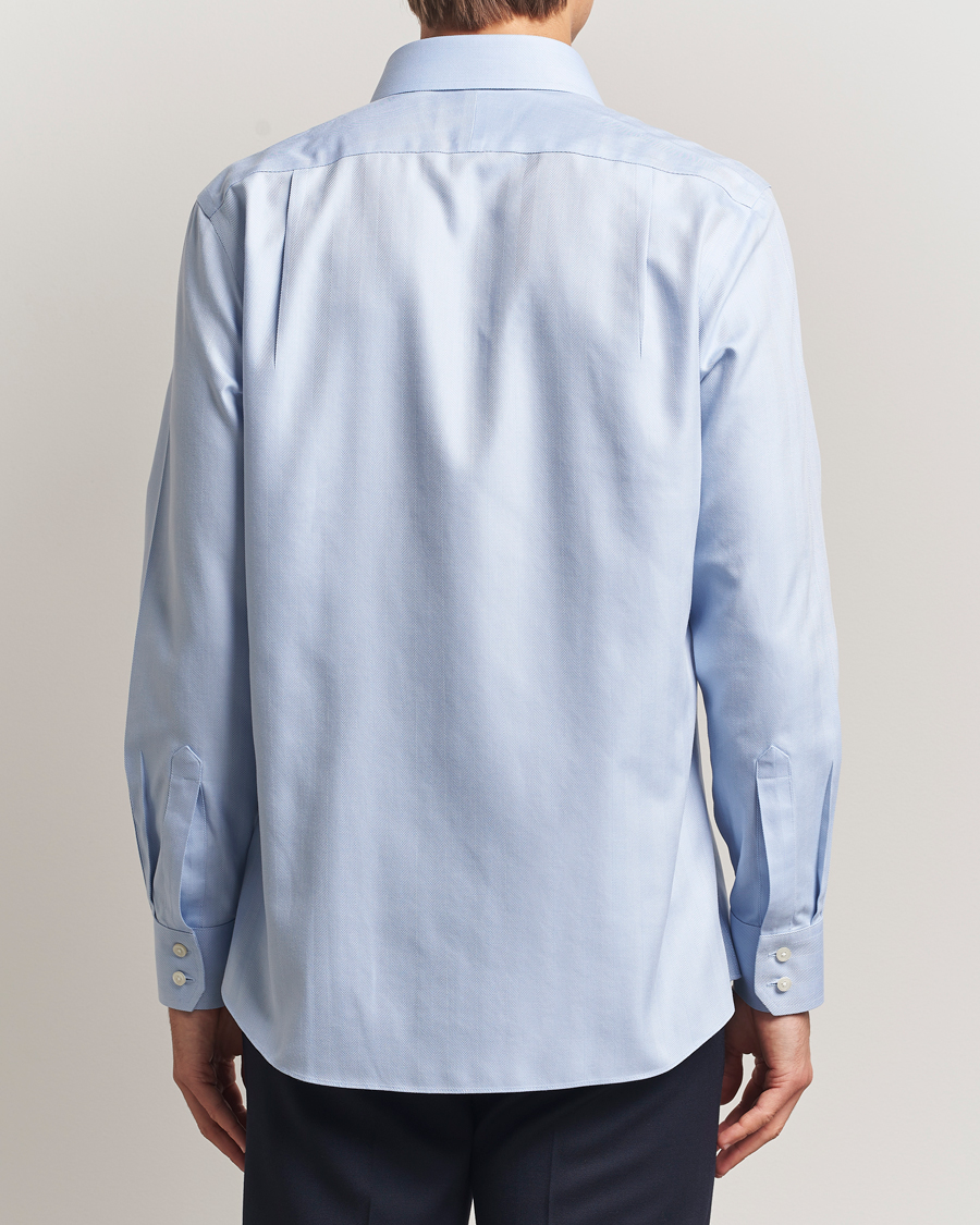 Men | Shirts | Charles Tyrwhitt | Slim Fit Non Iron Herringbone Cut Away Shirt Sky