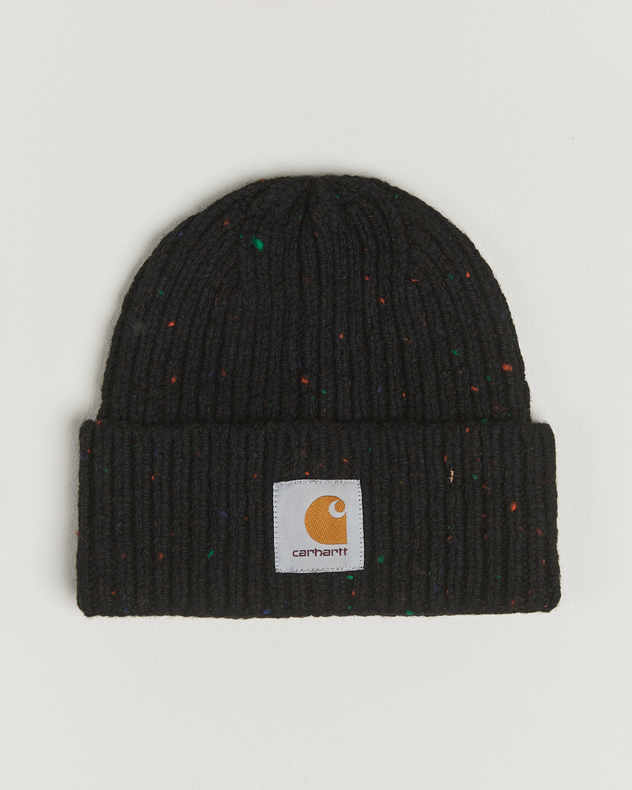 Men | Beanies | Carhartt WIP | Anglistic Wool/Cotton Beanie Black