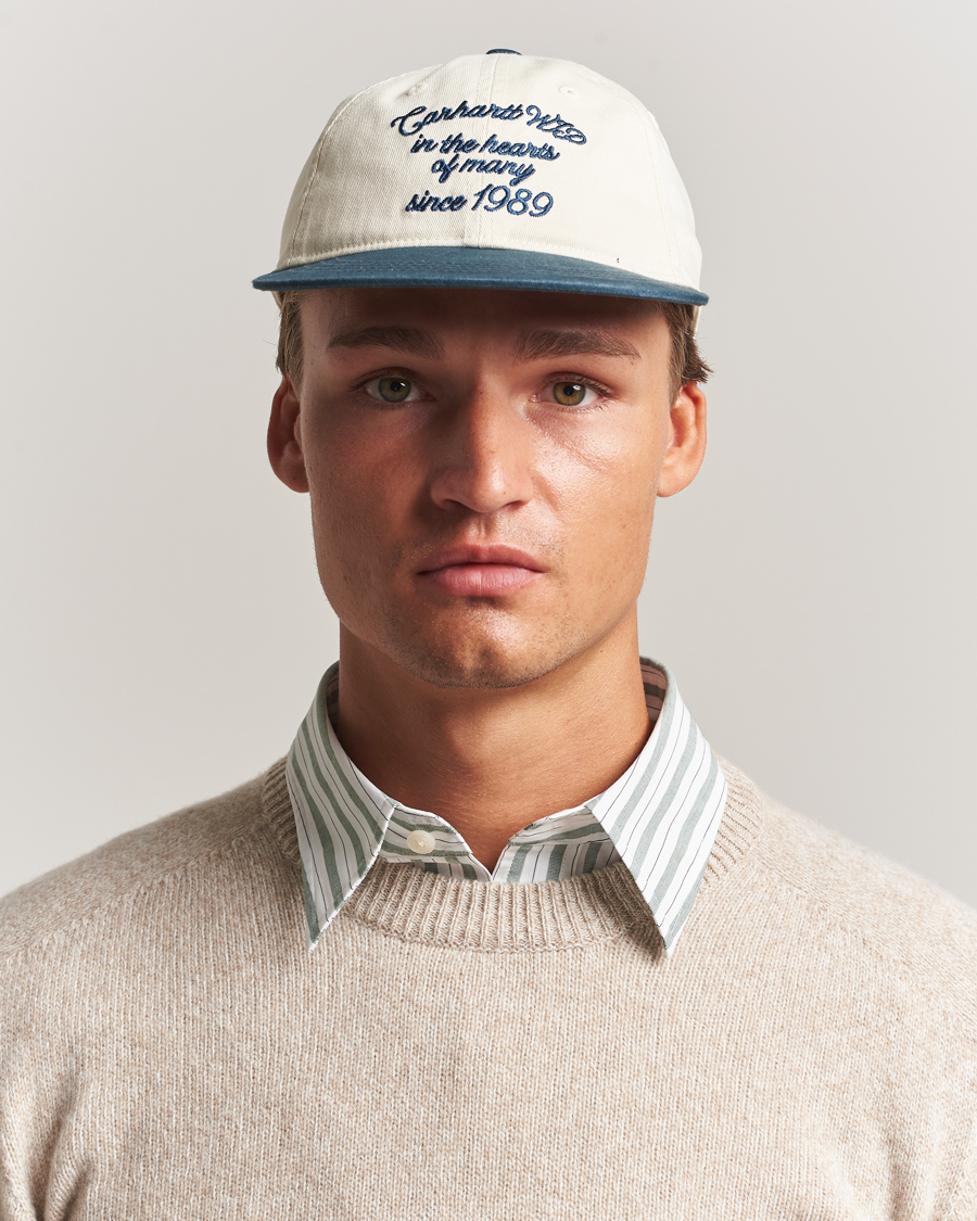 Men | Hats & Caps | Carhartt WIP | Alston Cap Natural/Deep Lagon