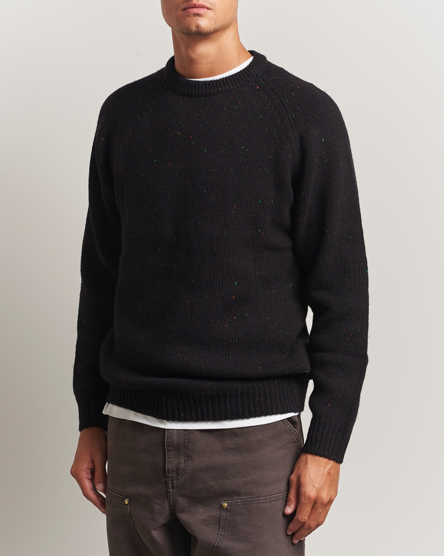 Men | Sweaters & Knitwear | Carhartt WIP | Anglistic Wool/Cotton Sweater Black