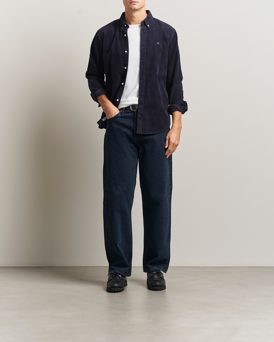 Men | Shirts | Carhartt WIP | Madison Cord Shirt Dark Navy