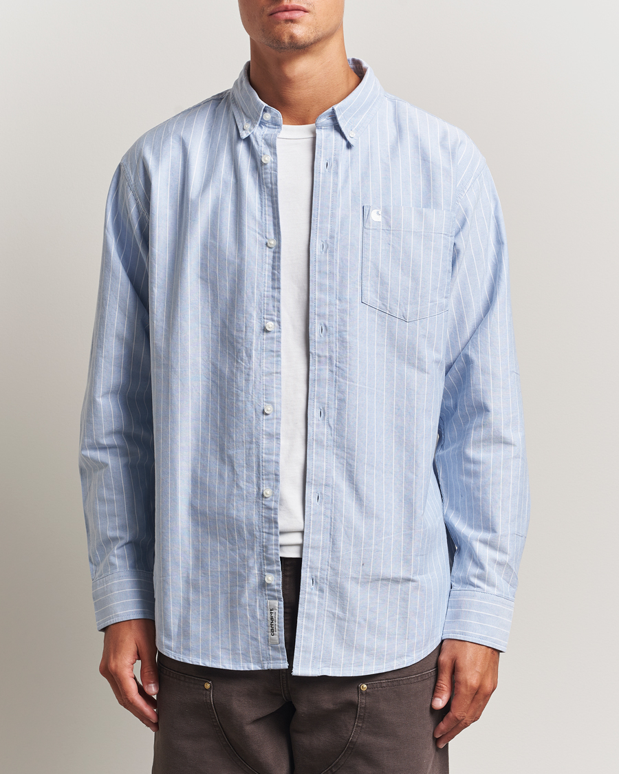 Men | Shirts | Carhartt WIP | Cassel Striped Oxford Blue