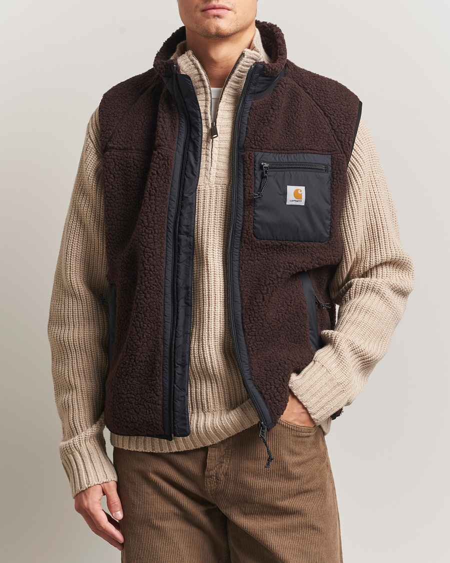 Men | Coats & Jackets | Carhartt WIP | Prentis Pile Vest Palisander Brown