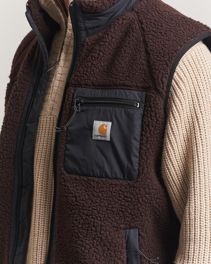 Men | Coats & Jackets | Carhartt WIP | Prentis Pile Vest Palisander Brown