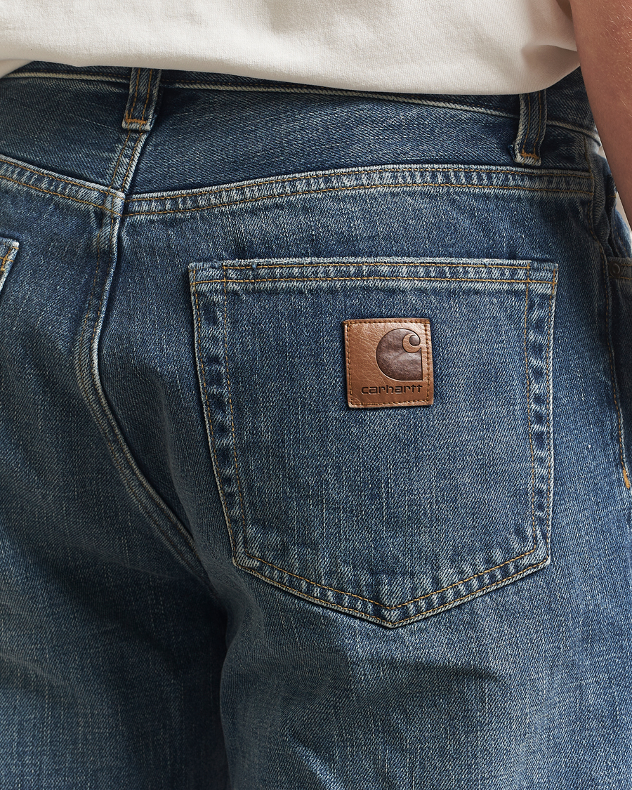 Men | Trousers | Carhartt WIP | Aaron Pant Camano Denim Dark Used
