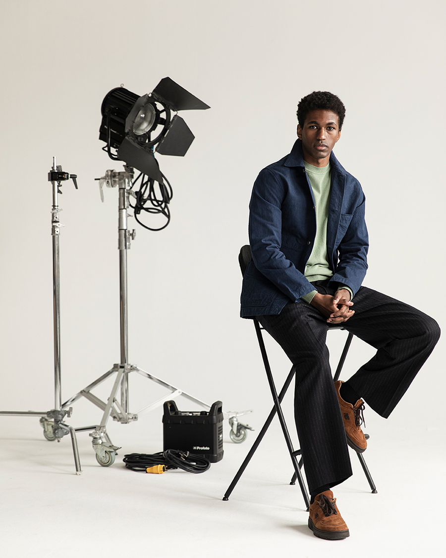 Men | Coats & Jackets | Drake's | Duck Cotton Canvas Chore Coat Navy