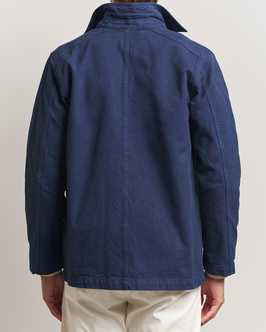 Men | Coats & Jackets | Drake's | Duck Cotton Canvas Chore Coat Navy