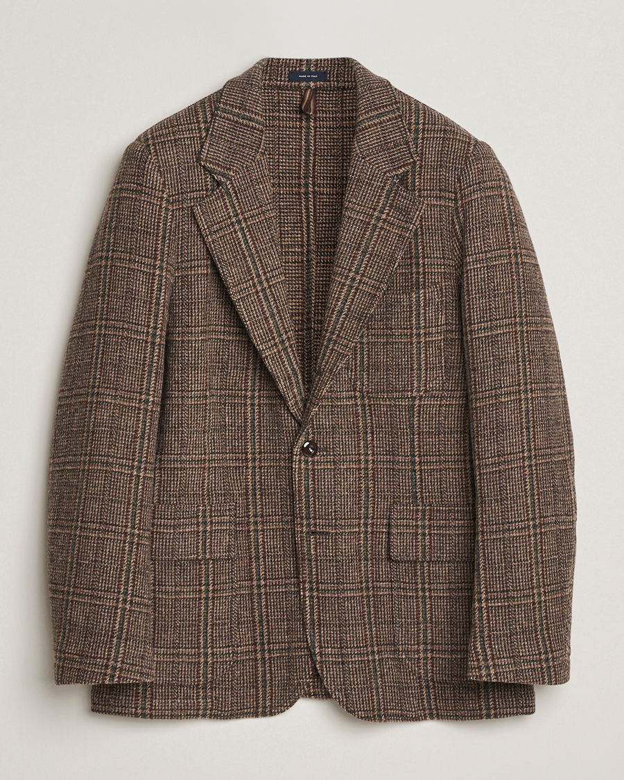 Men | Blazers | Drake's | MKVII Harris Tweed Blazer Brown