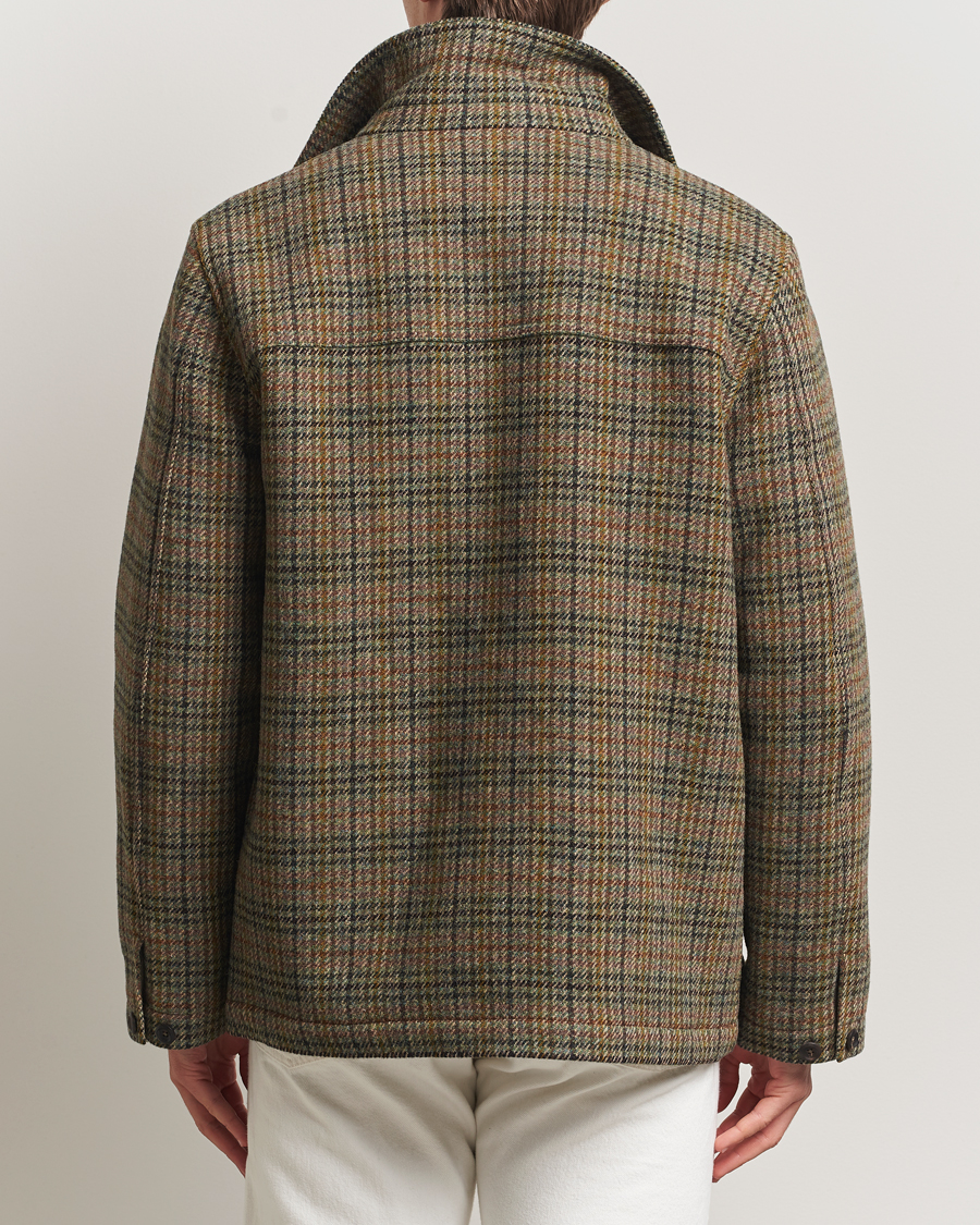 Men | Coats & Jackets | Drake's | Check Tweed Donkey Chore Green