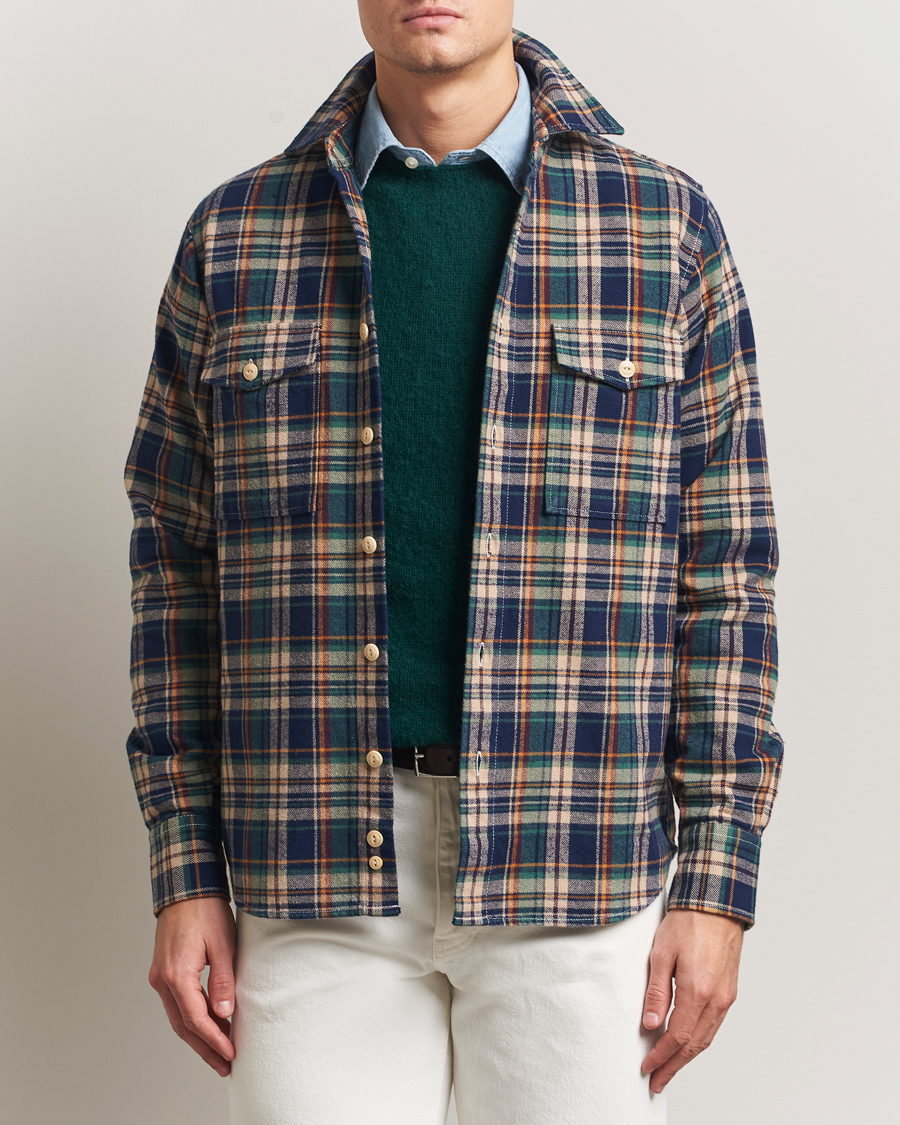 Men | Shirts | Drake's | Check Relaxed Block Shirt Multi