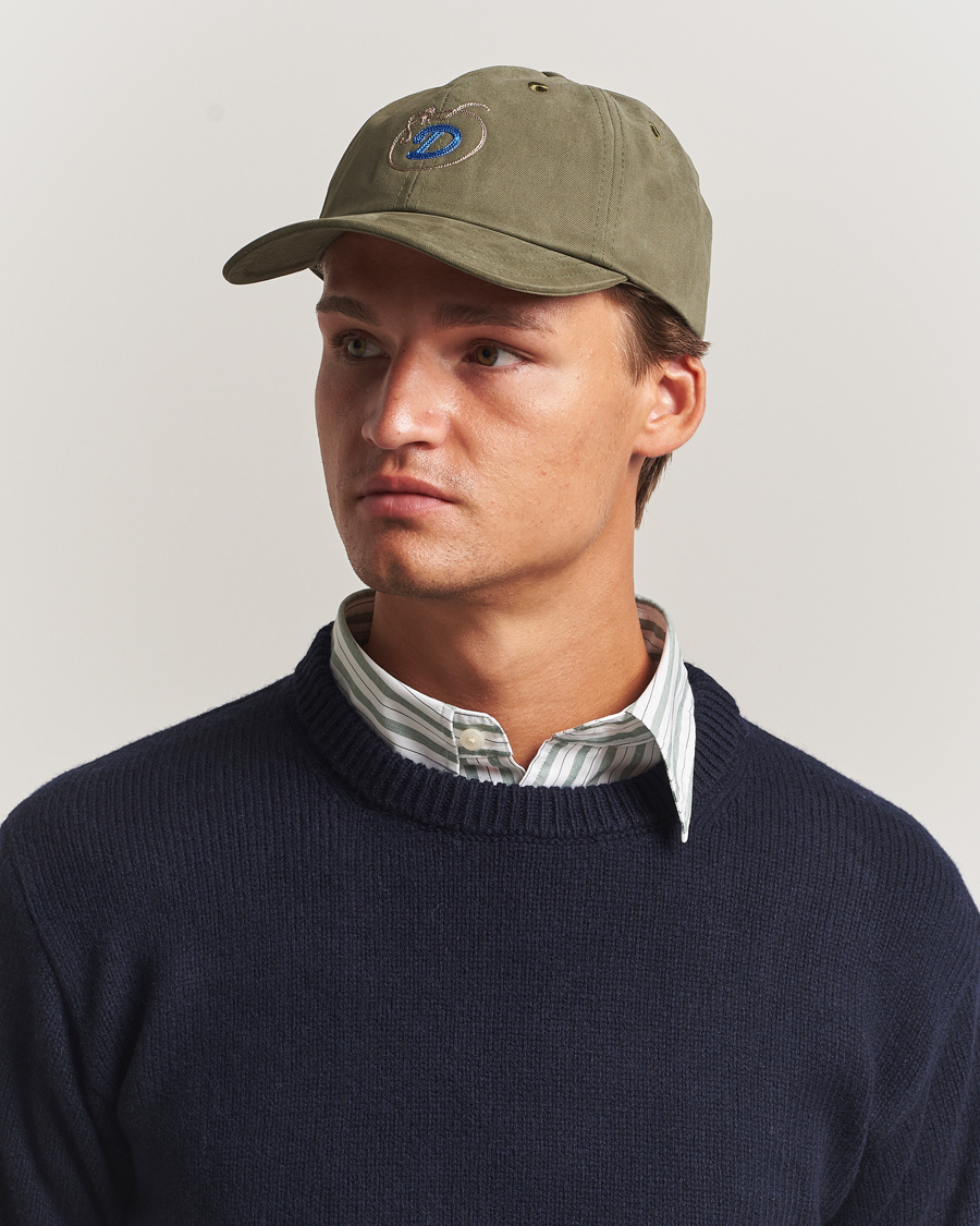 Men | Hats & Caps | Drake's | D Lasso Baseball Cap Khaki