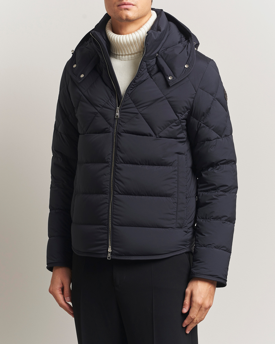 Men | Coats & Jackets | Moncler | Cecaud Down Biker Jacket Navy