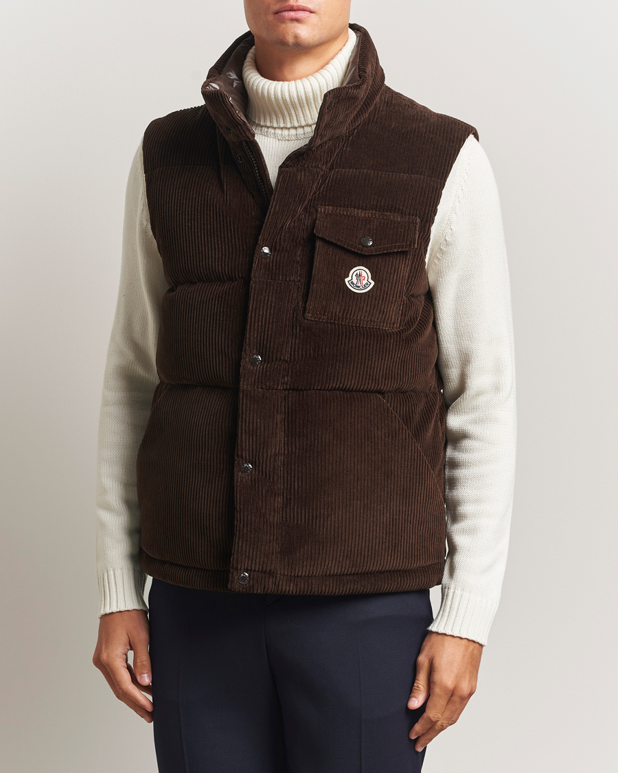 Men | Gilets | Moncler | Agen Corduroy Vest Brown
