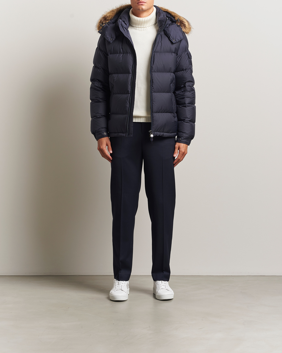 Men | Coats & Jackets | Moncler | Maya Faux Fur Jacket Navy