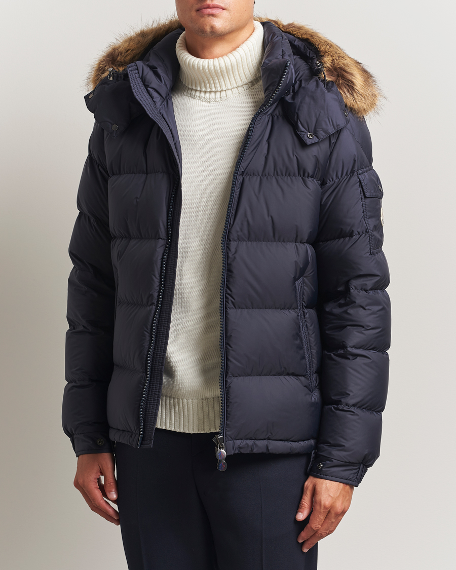 Men | Coats & Jackets | Moncler | Maya Faux Fur Jacket Navy