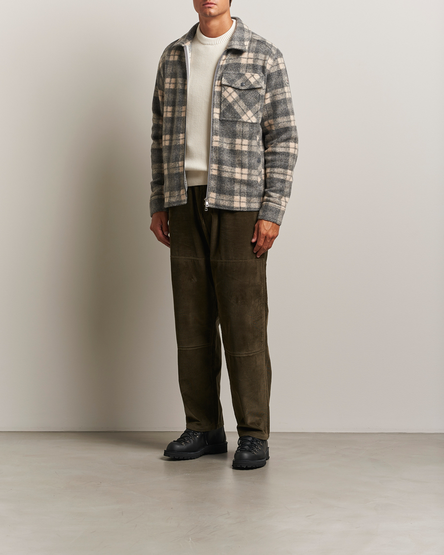 Men | Trousers | Moncler | Corduroy Drawstring Trousers Military