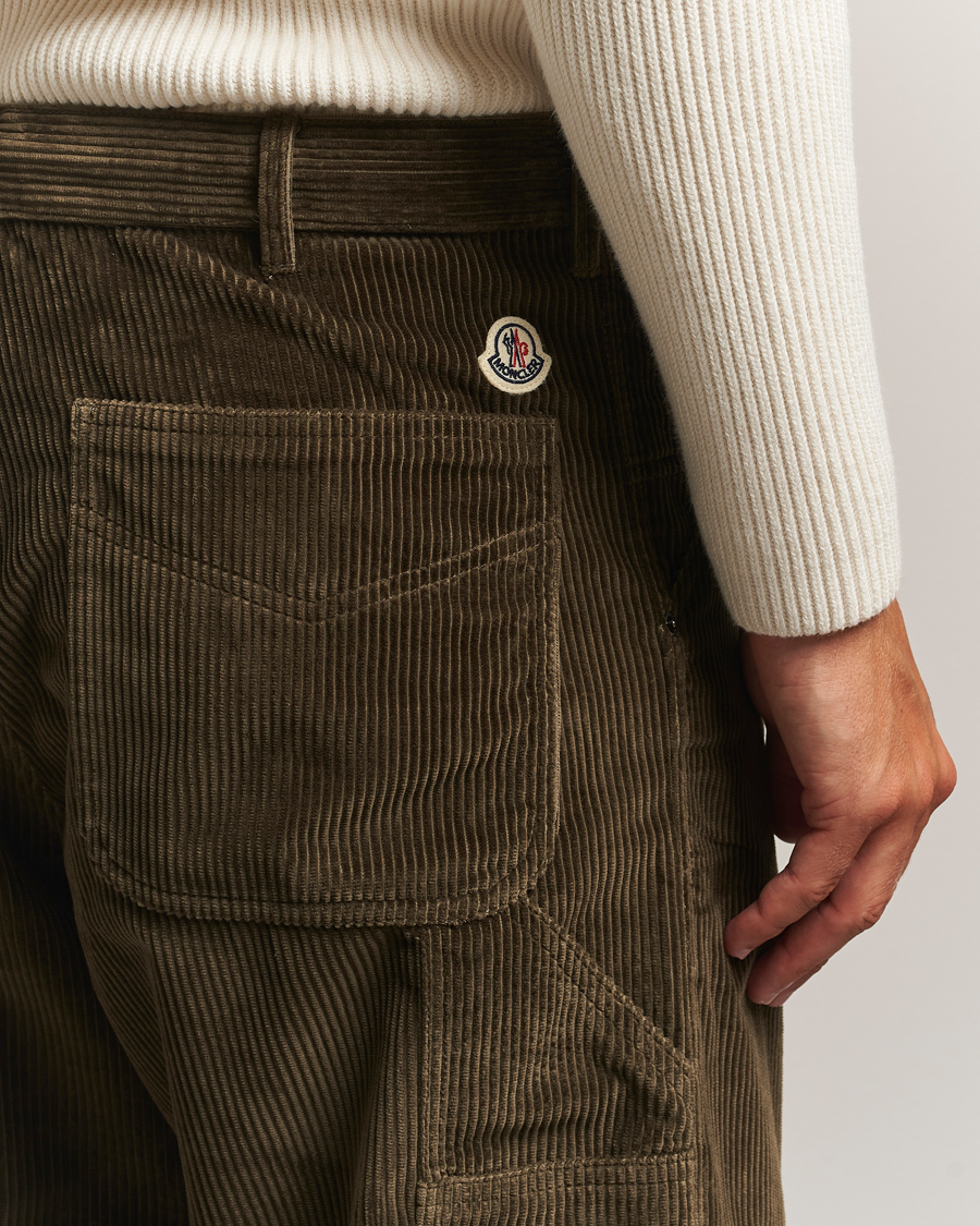Men | Trousers | Moncler | Corduroy Drawstring Trousers Military