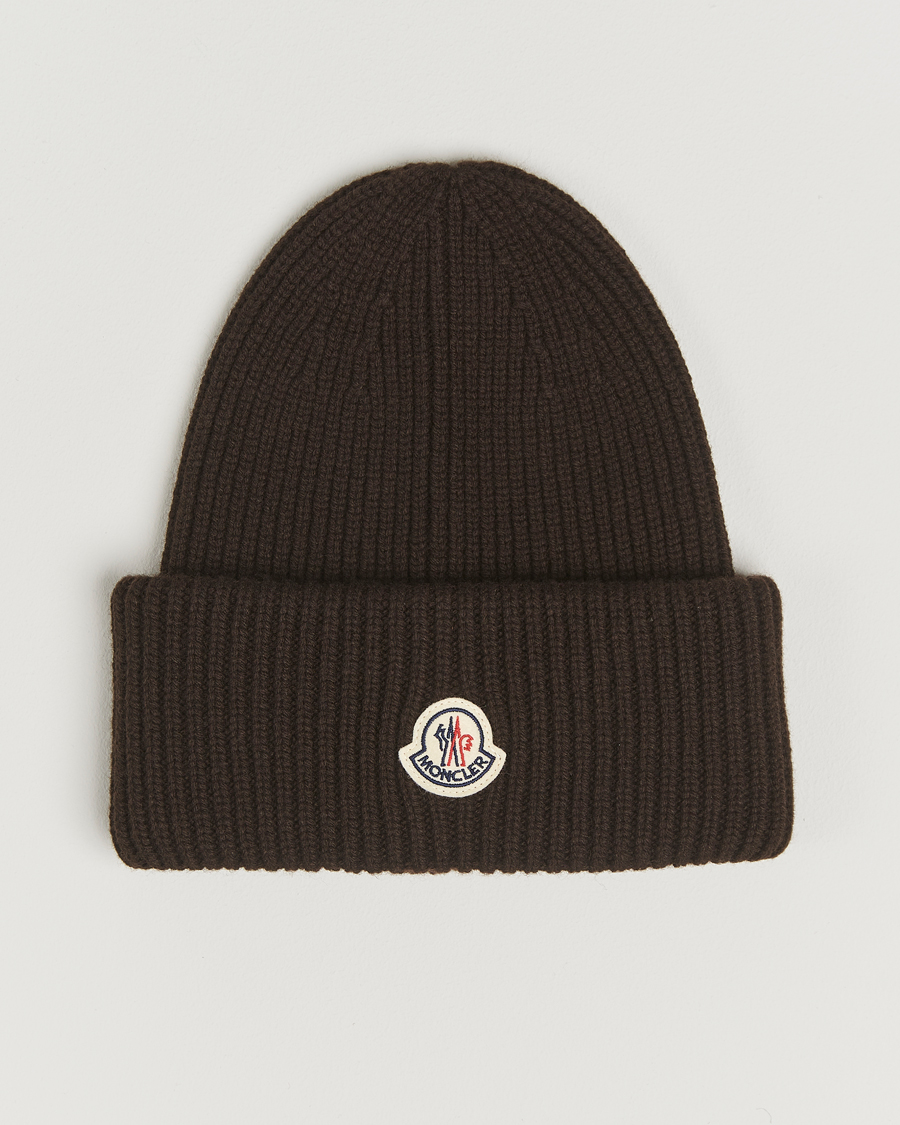 Men | Moncler Cashmere Beanie Brown | Moncler | Cashmere Beanie Brown