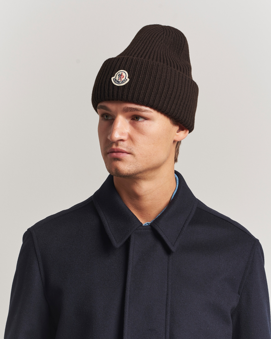 Men | Moncler Cashmere Beanie Brown | Moncler | Cashmere Beanie Brown