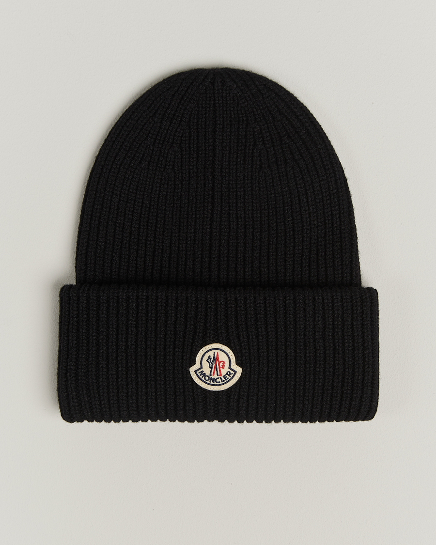 Men | Beanies | Moncler | Cashmere Beanie Black