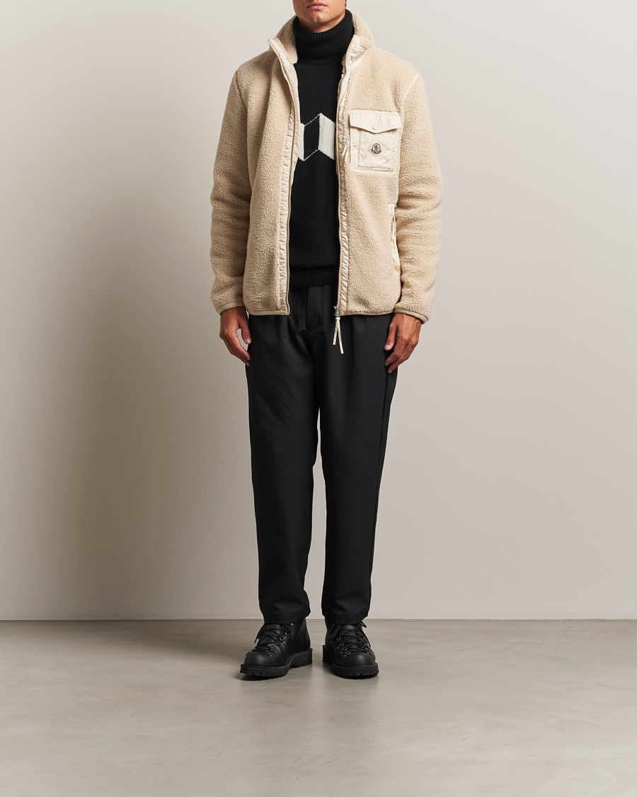 Men | Sweaters & Knitwear | Moncler | Hybrid Fleece Jacket Beige
