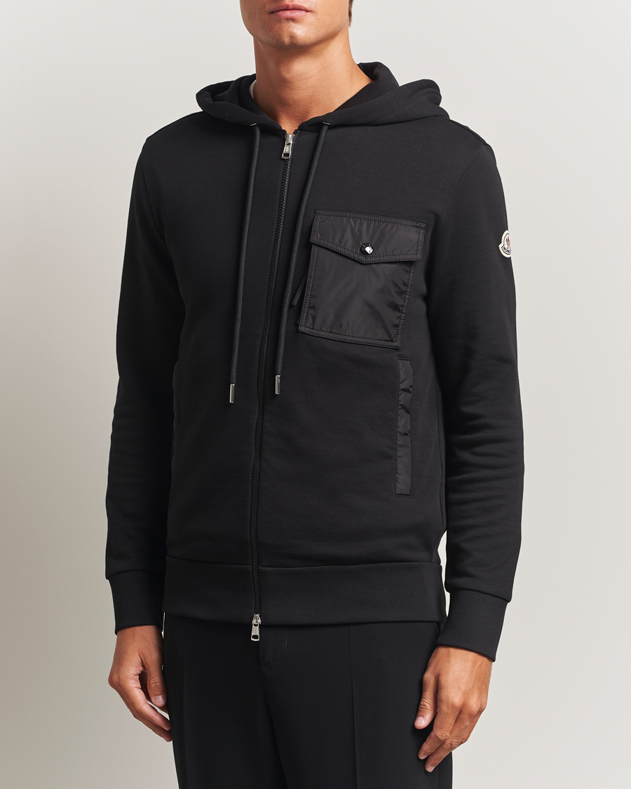 Men | Sweaters & Knitwear | Moncler | Full Zip Hoodie Black