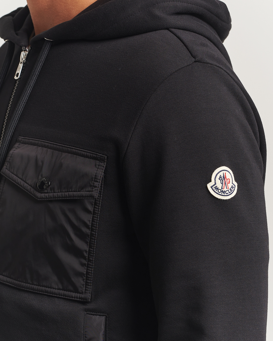 Men | Sweaters & Knitwear | Moncler | Full Zip Hoodie Black