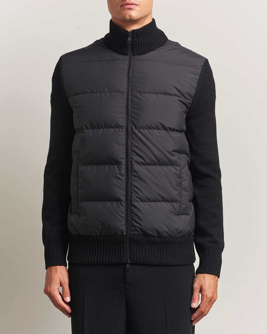 Men | Sweaters & Knitwear | Moncler | Padded Zip Cardigan Black