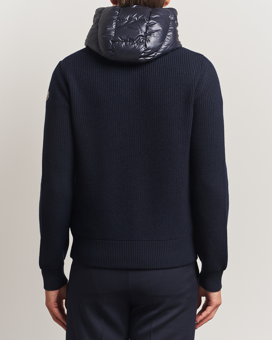 Men | Sweaters & Knitwear | Moncler | Padded Hooded Cardigan Navy