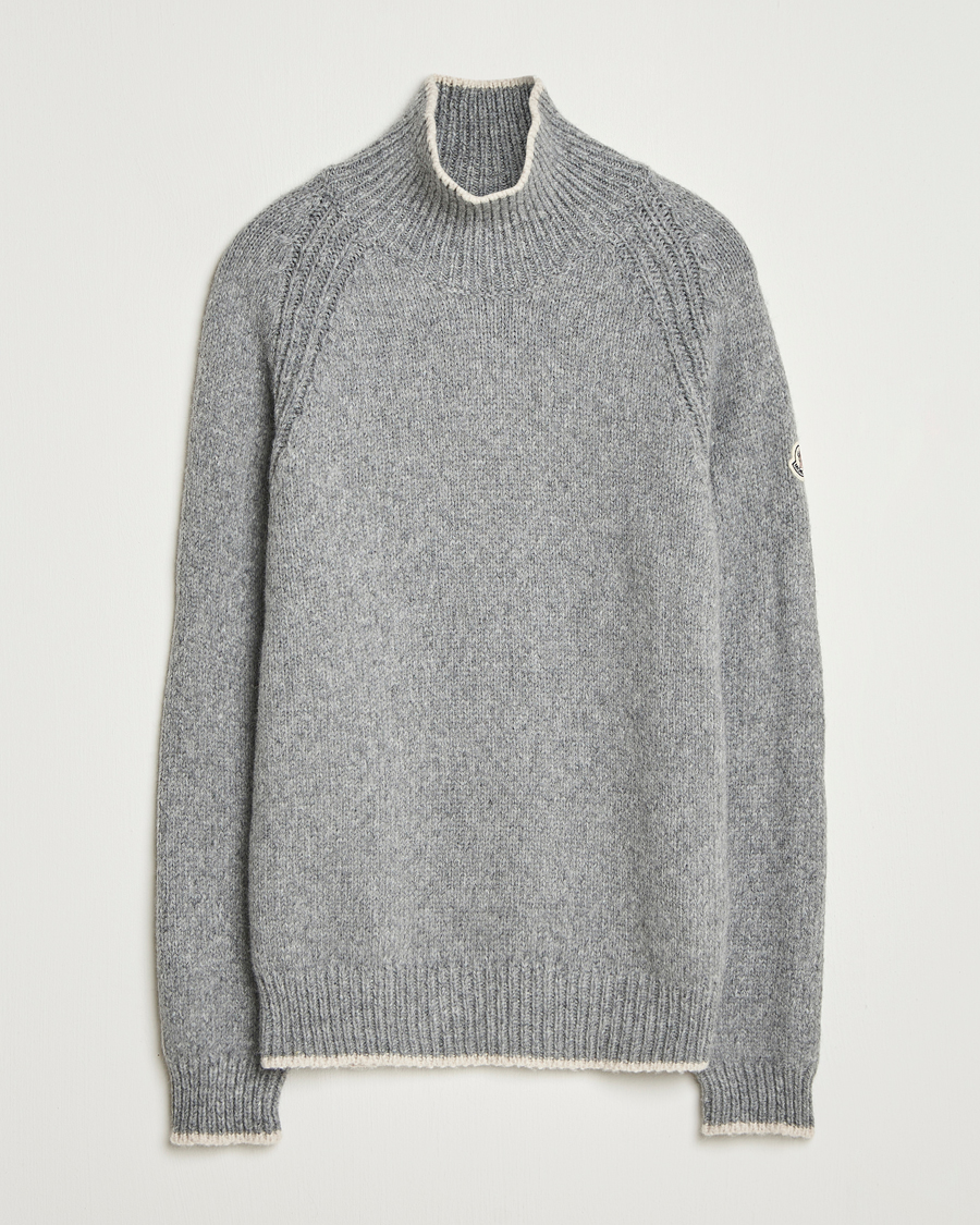 Men | Sweaters & Knitwear | Moncler | Wool Turtleneck Grey Melange