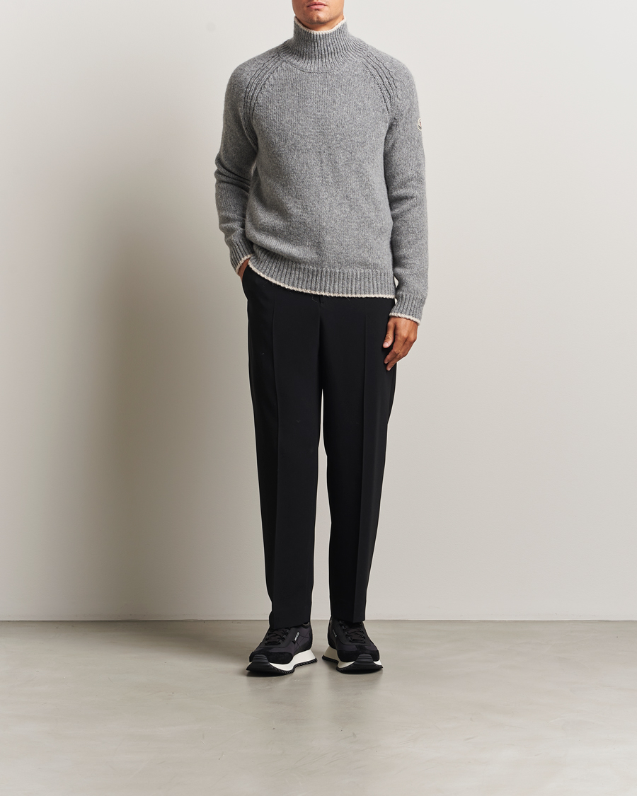Men | Sweaters & Knitwear | Moncler | Wool Turtleneck Grey Melange