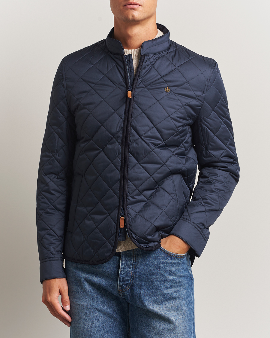 Men | Coats & Jackets | Morris | Teddy Quilted Jacket Old Blue