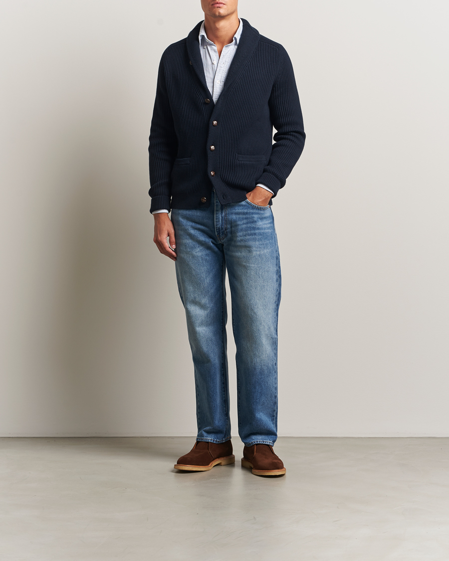 Men | Sweaters & Knitwear | Morris | Brayden Shawl Cardigan Navy