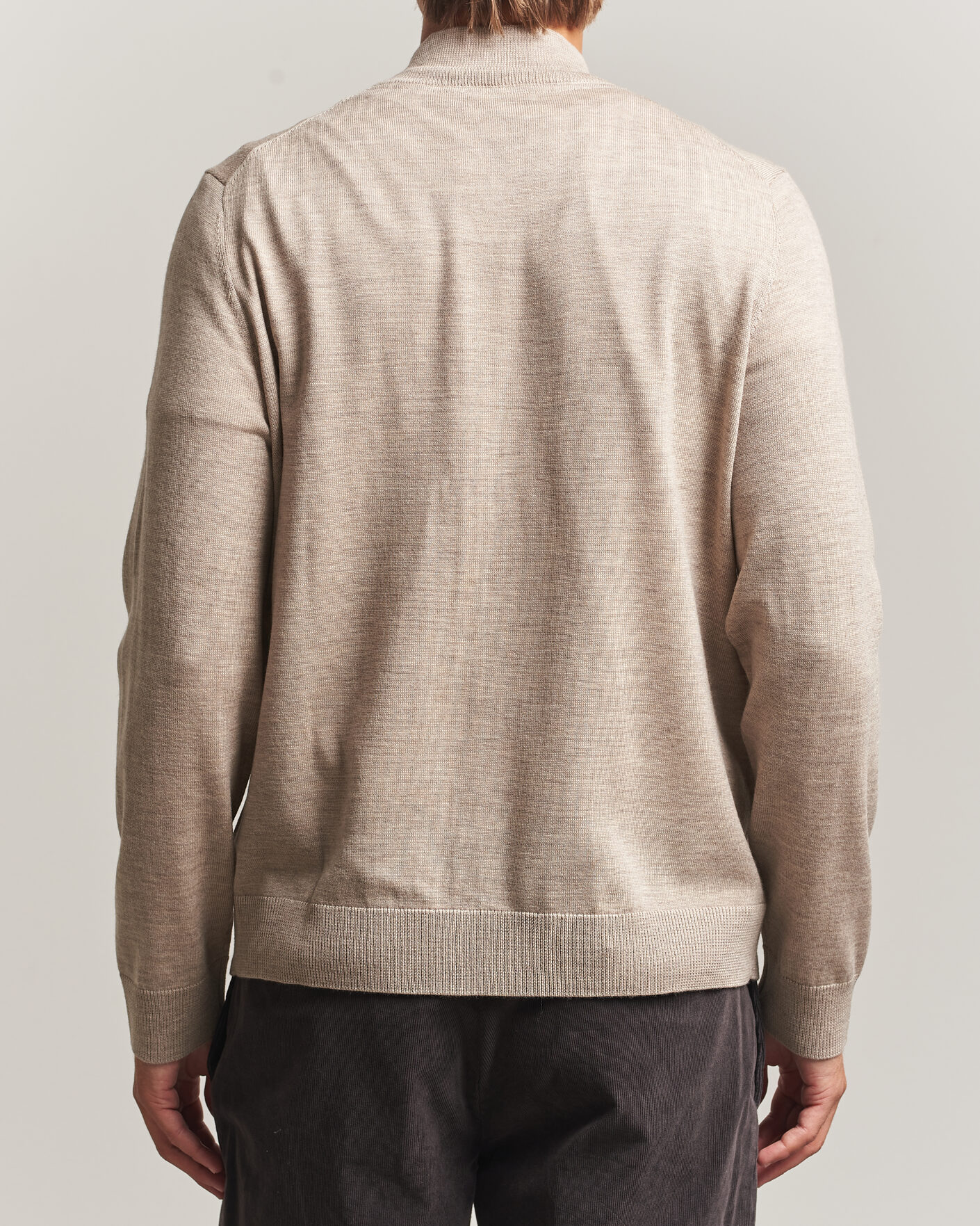 Men | Sweaters & Knitwear | Morris | Merino Full Zip Cardigan Khaki