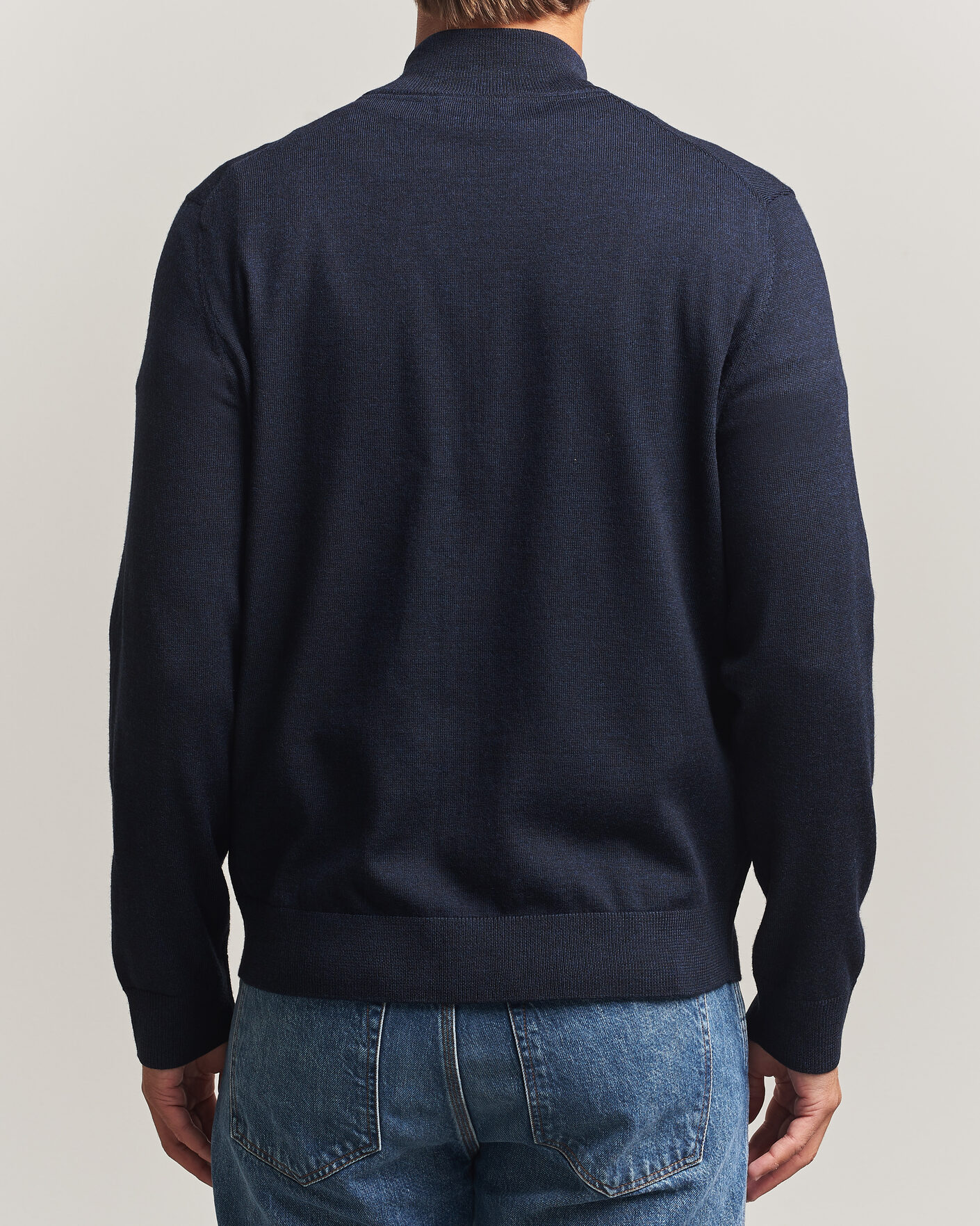 Men | Sweaters & Knitwear | Morris | Merino Full Zip Cardigan Navy
