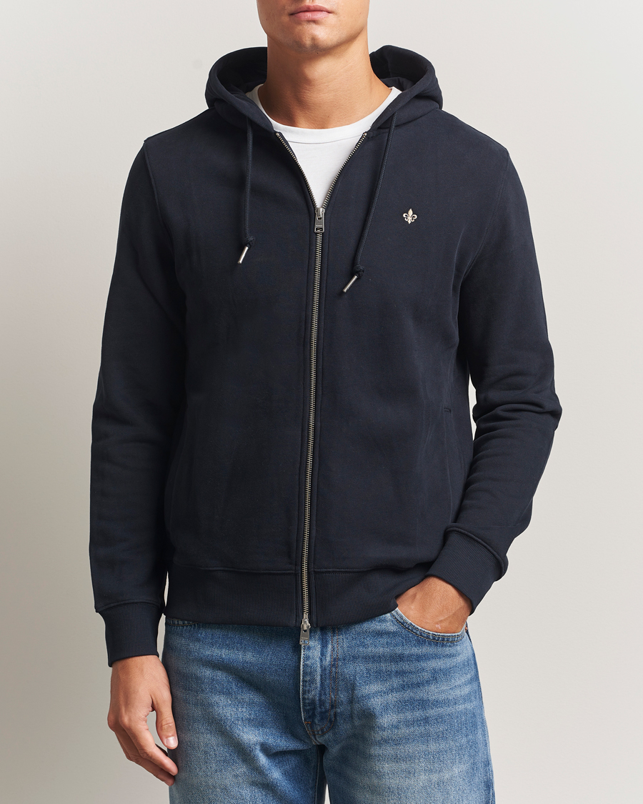 Men | Sweaters & Knitwear | Morris | Brandon Lily Full Zip Hoodie Old Blue