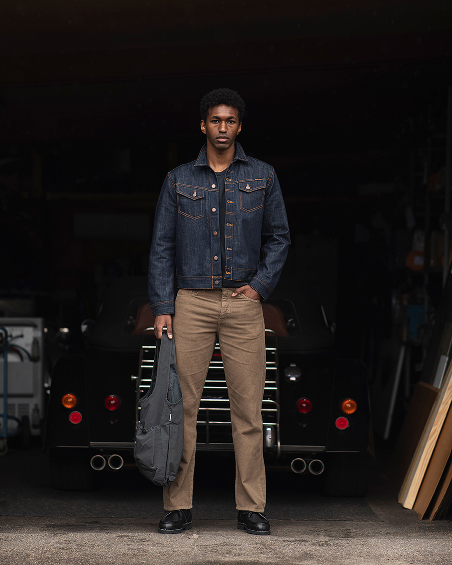 Men | T-Shirts | Jeanerica | Delon Crew Neck T-Shirt Blue Grey