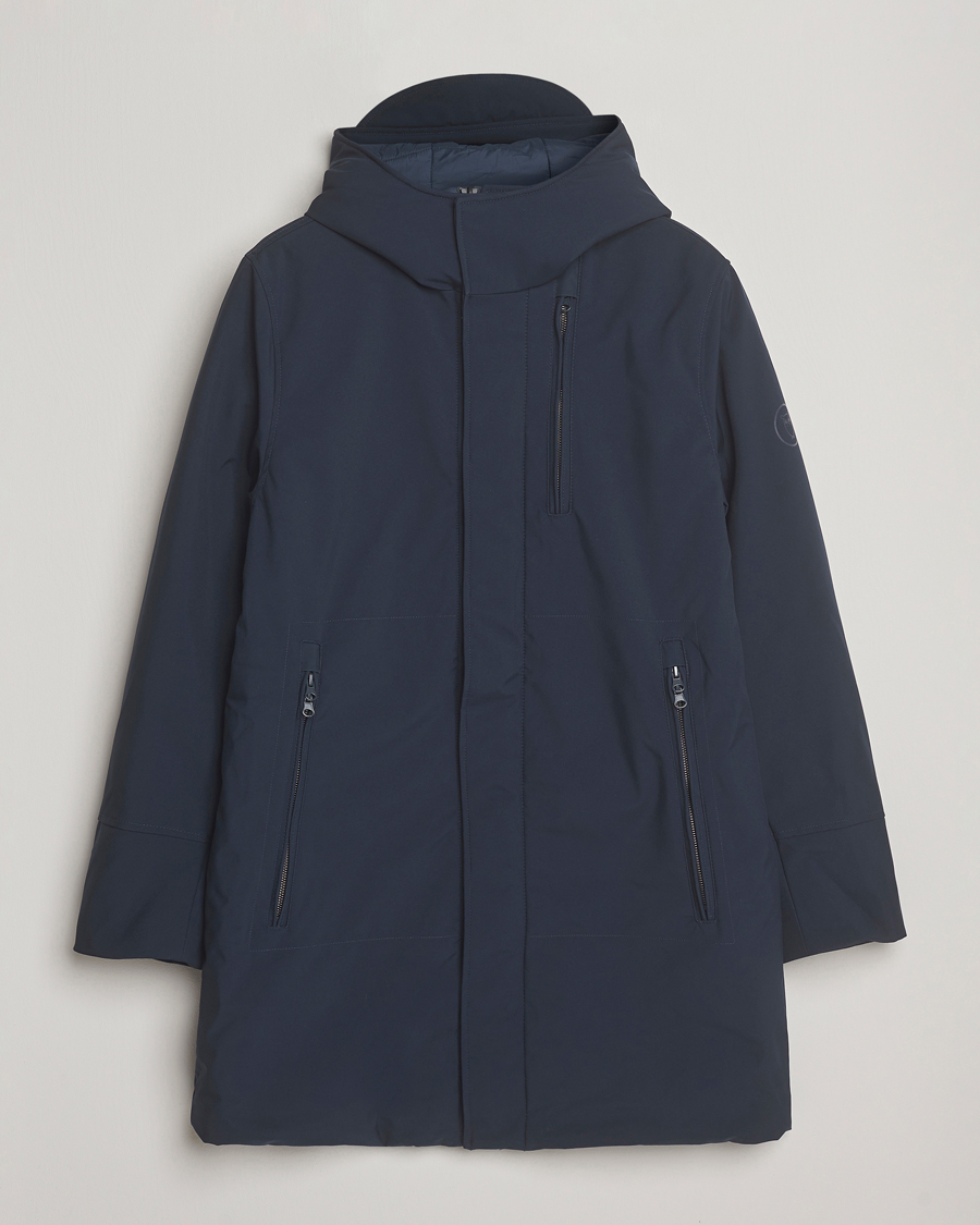 Men | Coats & Jackets | KnowledgeCotton Apparel | Climateshell Padded Jacket Navy