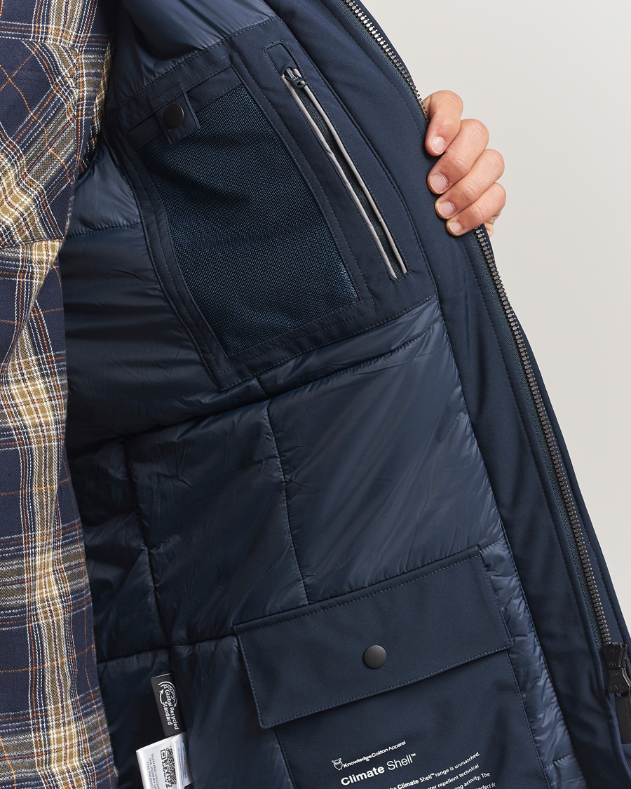 Men | Coats & Jackets | KnowledgeCotton Apparel | Climateshell Padded Jacket Navy