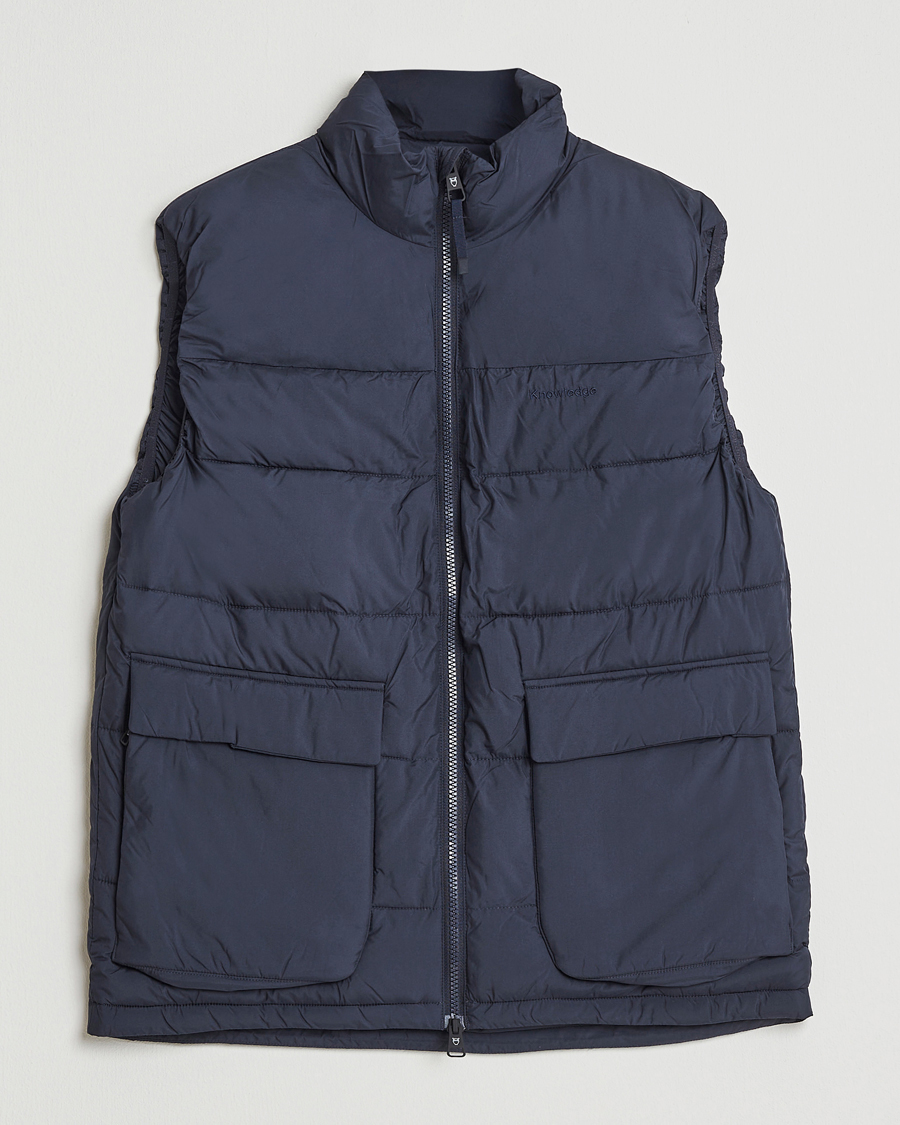Men | Gilets | KnowledgeCotton Apparel | Puffer Vest Night Sky