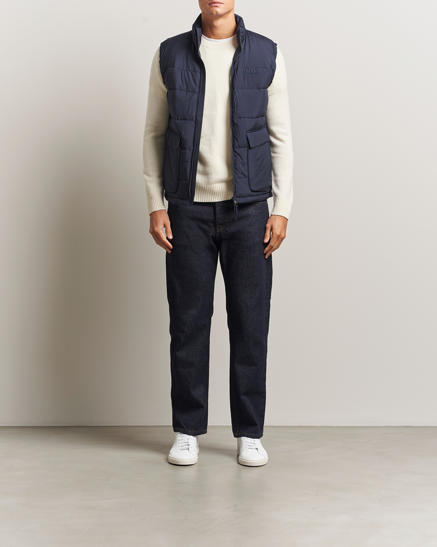 Men | Gilets | KnowledgeCotton Apparel | Puffer Vest Night Sky
