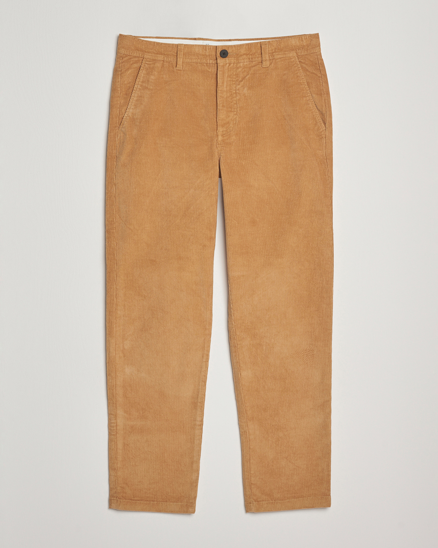 Men | Trousers | KnowledgeCotton Apparel | Chuck Regular Cord Trousers Cinamon