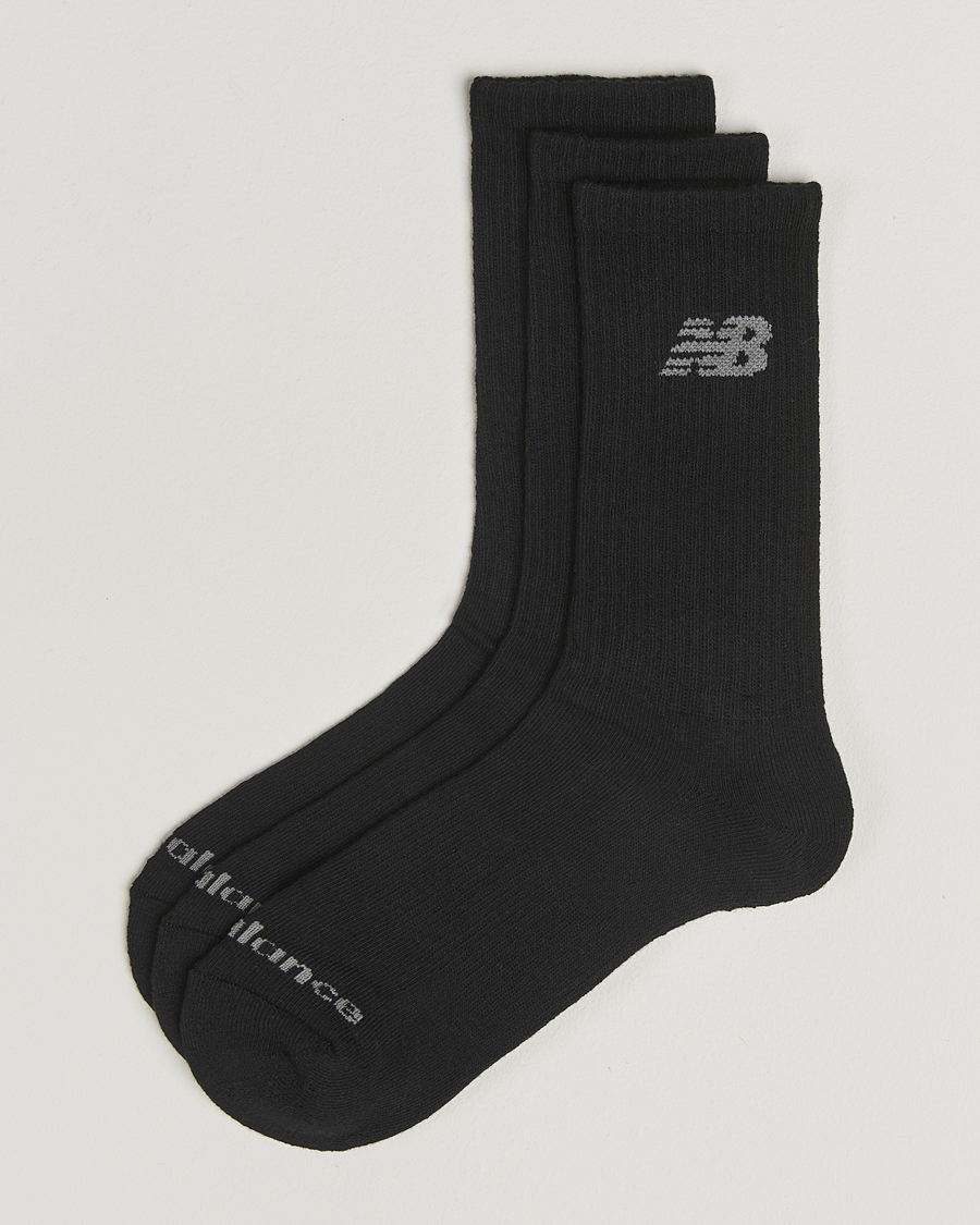 Men | Underwear & Socks | New Balance Running | 3-Pack Performance Cotton Socks Black